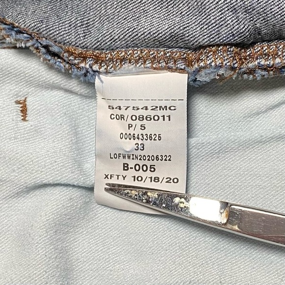 LOFT Women's Sz 16 Slim Pockets Blue Jeans Denim Raw Hem So Comfy! - Picture 12 of 12